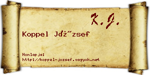 Koppel József névjegykártya