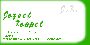 jozsef koppel business card